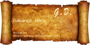 Gabányi Dóra névjegykártya