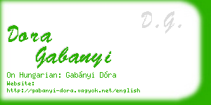dora gabanyi business card
